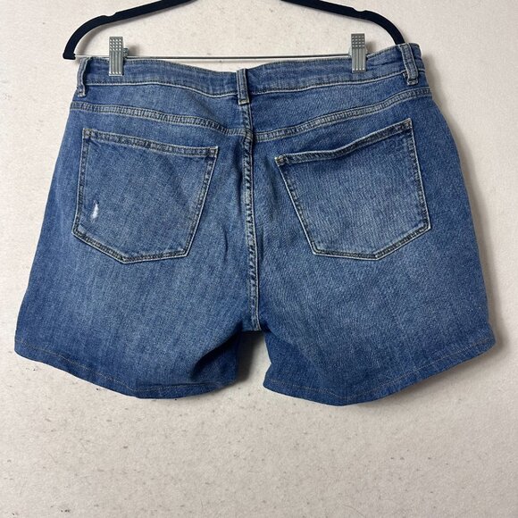 DL1961 Shorts Women 31 Blue Denim Distressed Karlie Boyfriend HeiQ V block - Picture 2 of 6